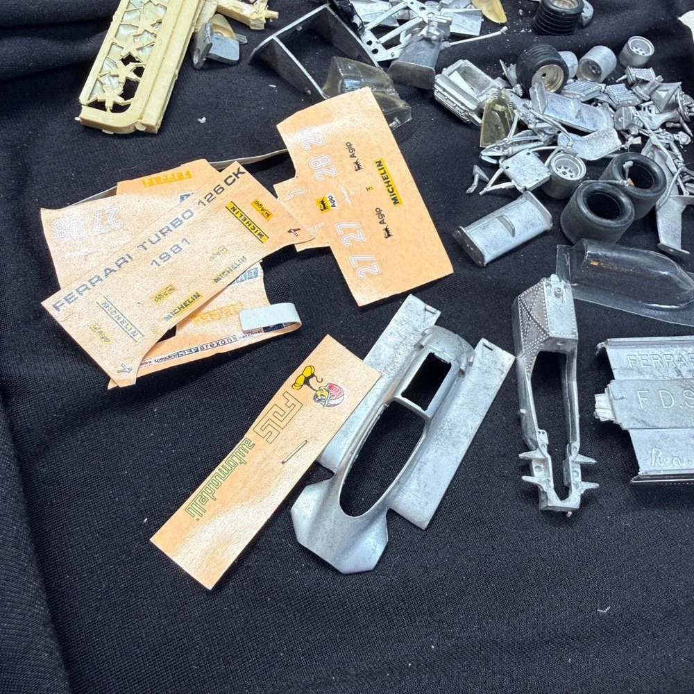 Vintage 1:43 Model Car Parts Lot White Metal Resin Ferrari FDS Porsche Builder